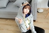 รูปย่อ เสื้อกันหนาว ผ้าcotton สกินรูปเป็ดน่ารัก มีhood+เชือกผูก สีเทา  รูปที่4