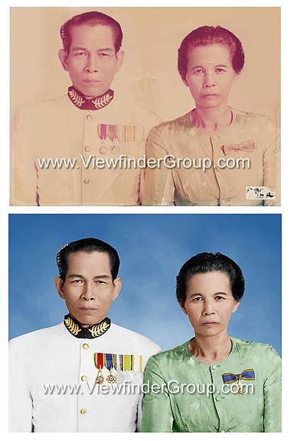 รับแต่งรูปเก่า-ใหม่ โดยมืออาชีพ รีทัช ตัดต่อ ซ่อมรูป ภาพเก่า รูปติดกระจก โดนน้ำ ขาดชำรุด รูปที่ 4
