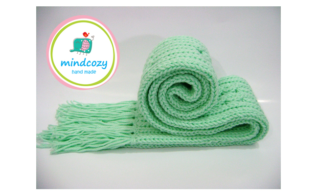 ขายผ้าพันคอไหมพรมhand made Mindcozyshop รูปที่ 4