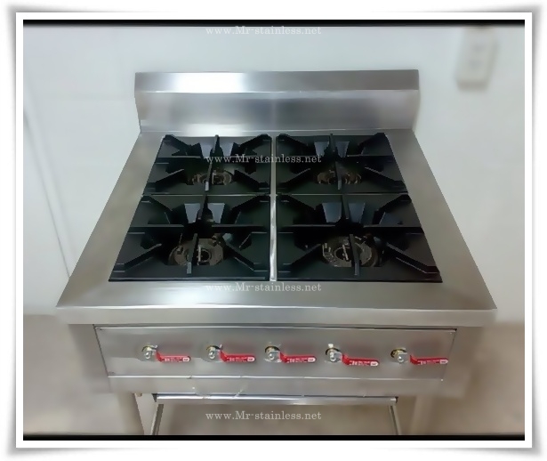 MR.stainless , เครื่องครัวสแตนเลส , เตา 4 หัว , เตาเหล็กหล่อค , ครัวสเต็กส์ , เตาอุ่น 4 หัว รูปที่ 3