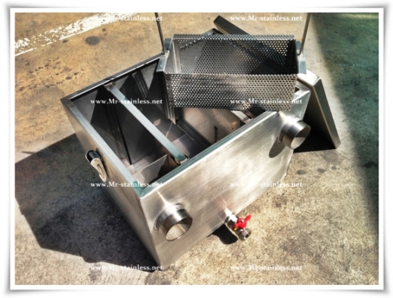MR. stainless , เครื่องครัวสแตนเลส , ถังดักไขมันสแตนเลส , ถังดักโรงแรม , ถังดักโรงอาหาร , ถังดักไขมันศูนย์อาหาร รูปที่ 3