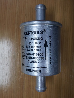 กรองแก๊สรถยนต์ระบบหัวฉีด LPG/NGV Certools - Bulpren รูปที่ 1