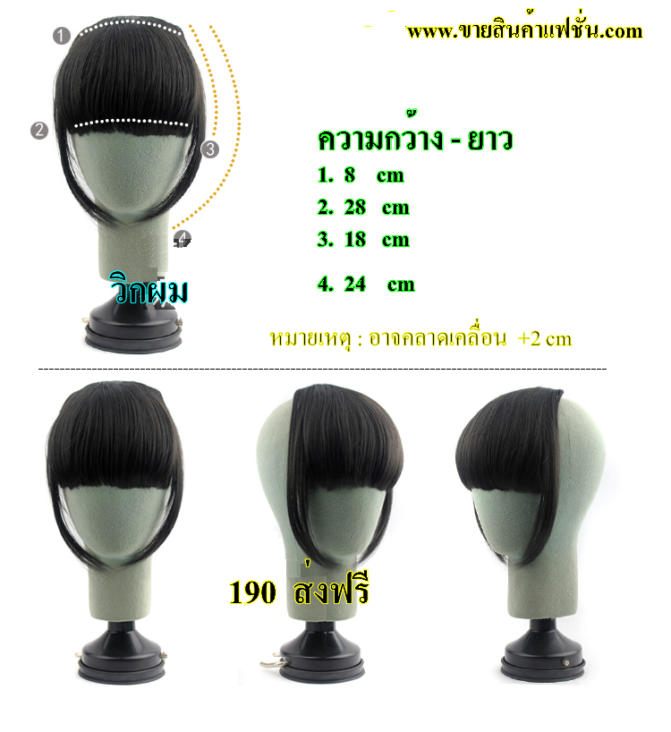 วิกผมหน้าม้า,ชิ้นวิกผมหน้าม้า รูปที่ 5