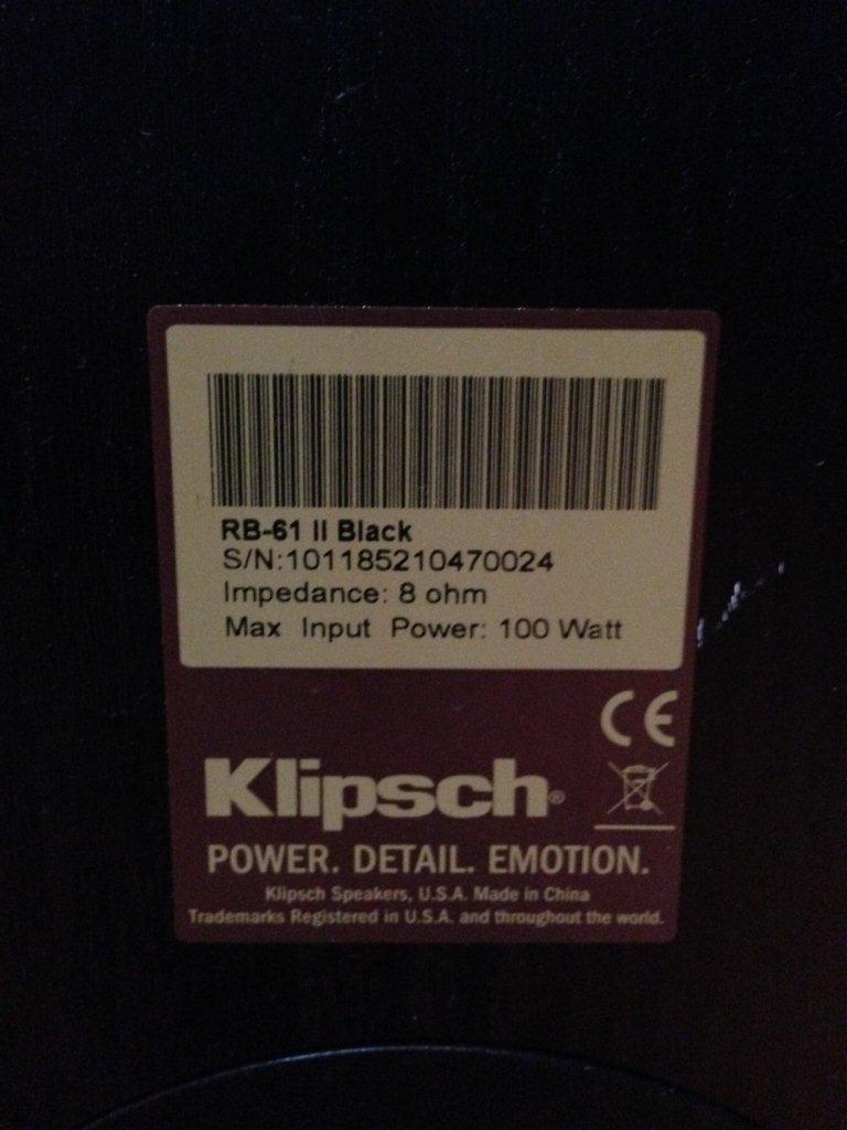 ขายลำโพง Klipsch รุ่น RB-61 II รูปที่ 5