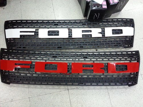 กระจังหน้าฟอร์ดเรนเจอร์ 2012 สีดำด้าน,ดำเคฟล่า โลโก้สีดำ แดง ขาว บรอนซ์ เทพประดับยนต์ฟอร์ด 0955651537  เทพ   024352988 เทพ      รูปที่ 6