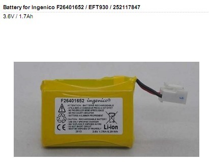 จำหน่าย Battery for Ingenico ที่่ใช้ในงาน EDC คุณภาพดีราคาพิเศษ รูปที่ 1