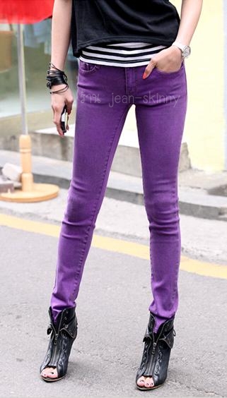 ขายปลีก-ขายส่ง กางเกงสกินนี่ เอวสูง เอวต่ำ Skinny Jean ขาเดฟสี กางเกงยีนส์ยืด ขาสั้น 5ส่วน ขายาว ขากอง(ยาวพิเศษ 41 นิ้ว) รูปที่ 6