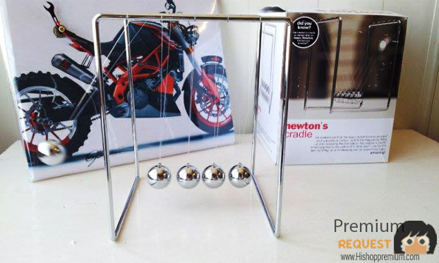 ลูกตุ้มโมเมนตั้ม (newton's cradle)โมเดลตั้งโต๊ะ เสริมทักษะ รูปที่ 6