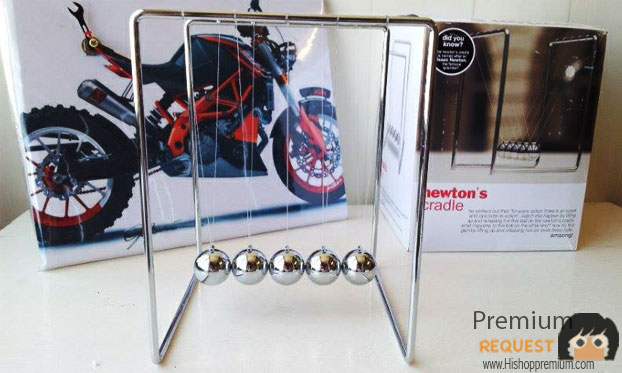 ลูกตุ้มโมเมนตั้ม (newton's cradle)โมเดลตั้งโต๊ะ เสริมทักษะ รูปที่ 7