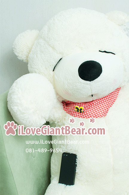 ตุ๊กตาหมีตัวใหญ่ 1.8 เมตร สีขาว หลับตา ราคาถูก จัดส่งทั่วประเทศ รูปที่ 3