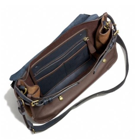 กระเป๋าผู้ชาย COACH รุ่น Bleecker Colorblock Leather Large Messenger F70990 รูปที่ 4