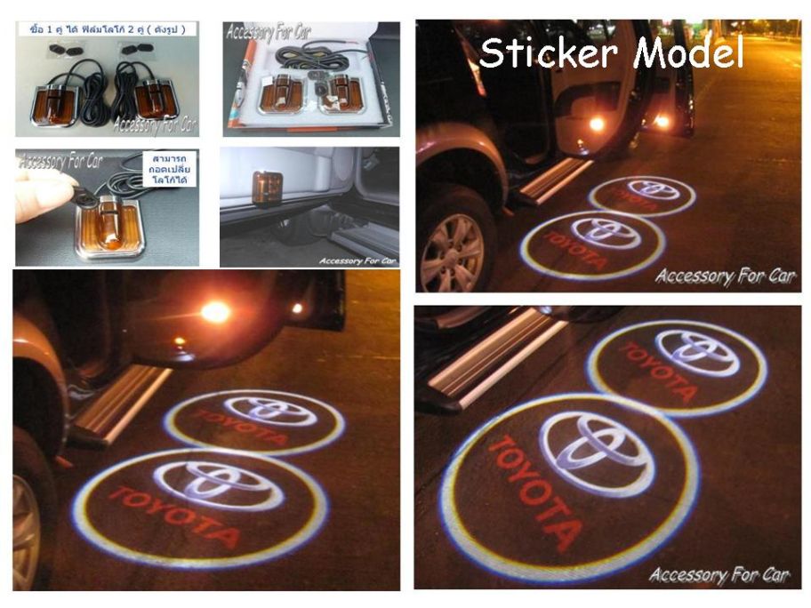 LED Door Ghost Shadow Projector Lights ติดประตู เปลี่ยนโลโก้ได้ ฟรีโลโก้อีก 1 คู่ รูปที่ 7