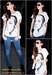 รูปย่อ พร้อมส่ง T-shirt เสื้อยืดแฟชั่น ใส่เที่ยว ใส่ทำงาน สีขาว รูปที่1