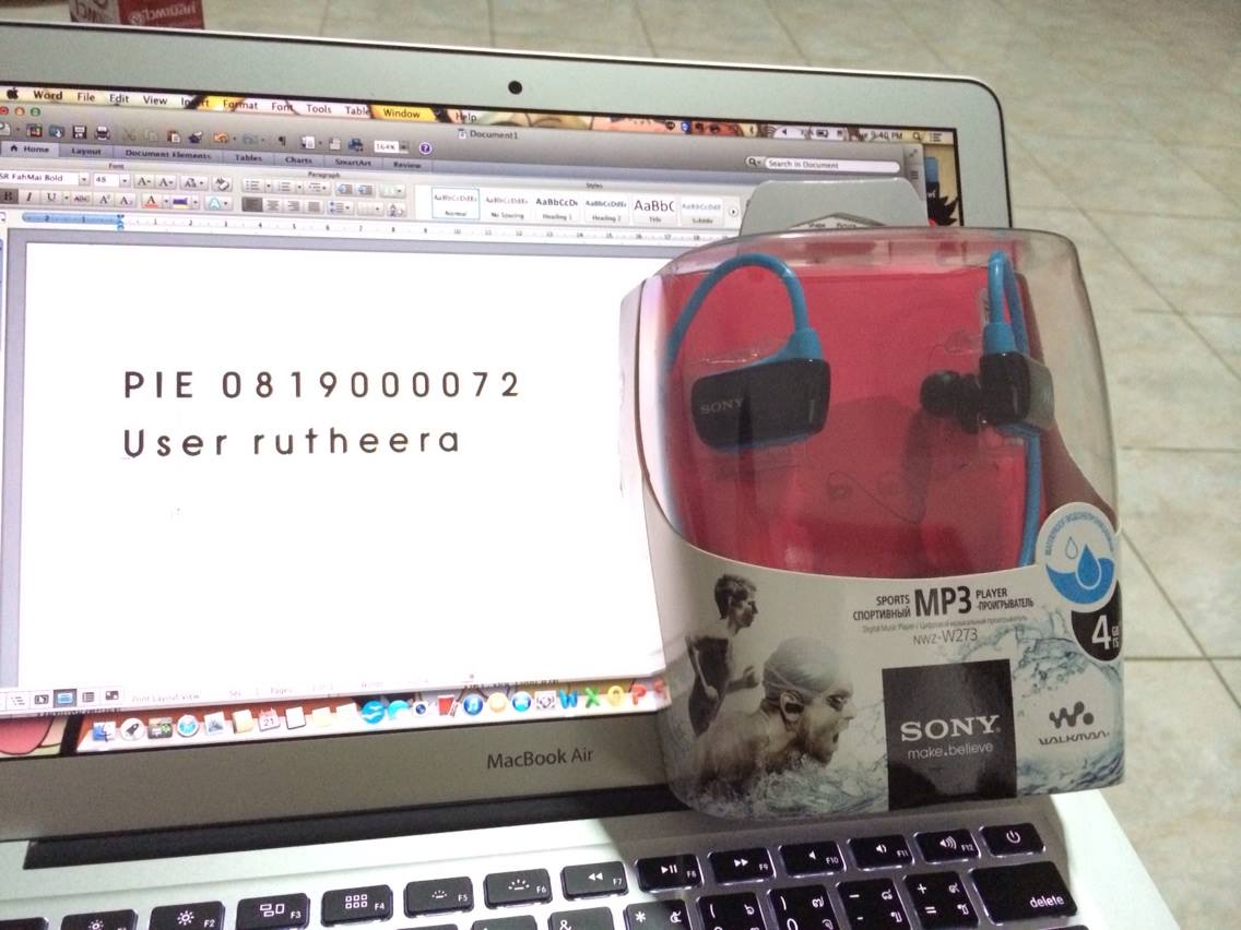 ขายหูฟัง Sony NWZW273 ราคา 2300 กันน้ำ สภาพ 100 ยังไม่เคยแกะ รูปที่ 3