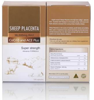 ปลีก-ส่ง Angel’s Secret Sheep Placenta 38,000 mg.Q10 ACE รกแกะเม็ดที่ ดีที่สุด ใหม่ที่สุด รูปที่ 3