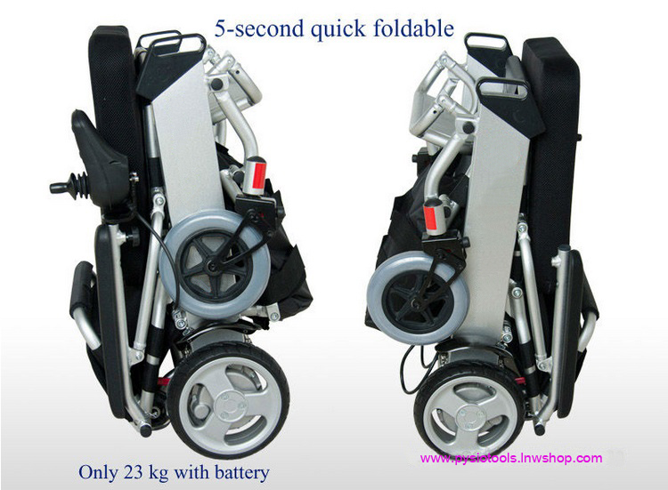 รถเข็นไฟฟ้าแบบพับได้ วีลแชร์ไฟฟ้าพับได้ folding electric wheelchair รูปที่ 1