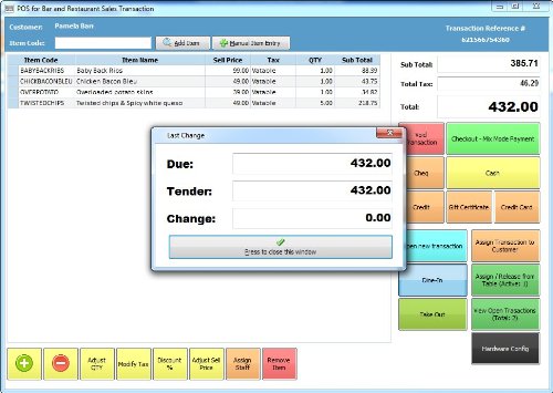 POS Checkout Plus Resturants and Bars Point of Sale Checkout Software; Inventory Management & Control, Touchscreen Point of Sale; Software Only Windows Only CDROM   รูปที่ 5