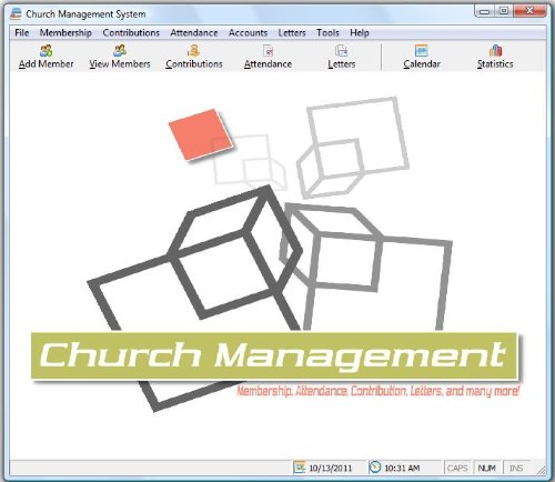 Church Software; Church Management Software Professional System; Church Facilities, Office, Bookkeeping and Finances Administration Software; Windows Only CD-ROM; 4 User License (1,000,000 Members)  [PCs CD-ROM] รูปที่ 1