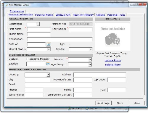 Church Software; Church Management Software Professional System; Church Facilities, Office, Bookkeeping and Finances Administration Software; Windows Only CD-ROM; 4 User License (1,000,000 Members)  [PCs CD-ROM] รูปที่ 3