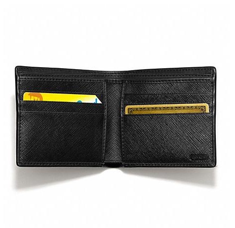 กระเป๋าสตางค์ผู้ชาย COACH HERITAGE SIGNATURE DOUBLE BILLFOLD F74739 รูปที่ 3