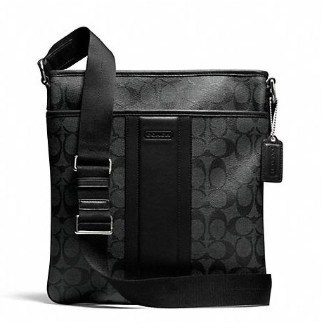 กระเป๋าผู้ชาย COACH HERITAGE SIGNATURE  SMALL ZIP TOP CROSSBODY F71131 รูปที่ 3