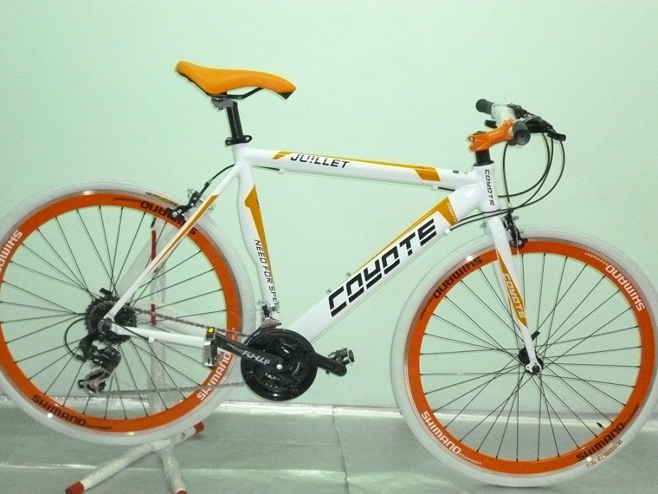 จักรยานทัวริ่งอลูมิเนียมขนาด 700C 24 สปีด วงล้อสองชั้น COYOTE Juillet ของใหม่ รูปที่ 1