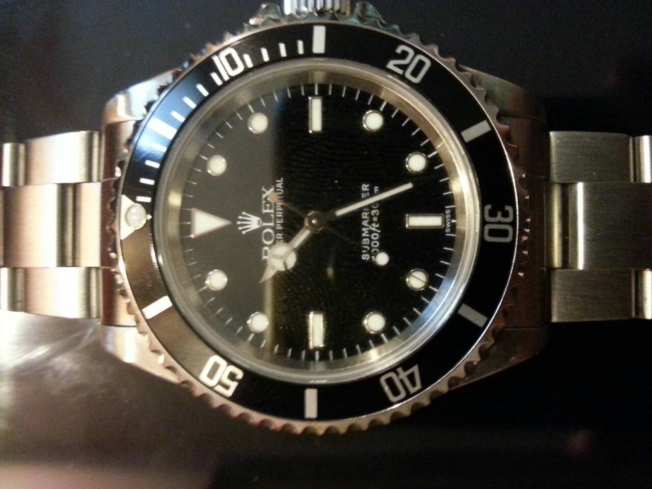 Rolex submarier no date14060ขอบฟิมล์ดำออโต้มีใบมีกล่อง รูปที่ 1