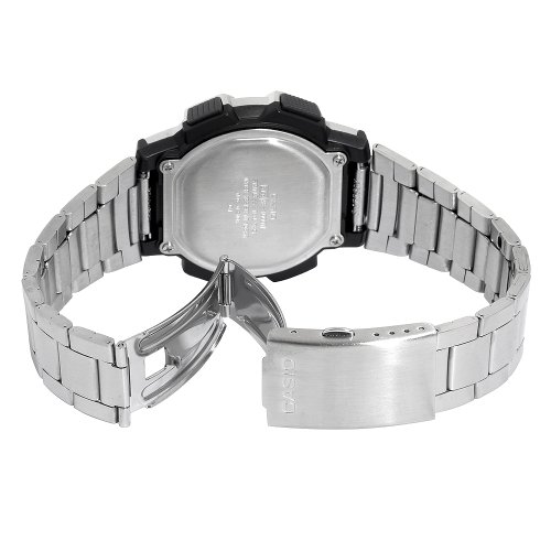 Casio Men's AE1000WD-1AVCF World Time Silver-Tone Bracelet and Digital Sport Watch รูปที่ 3
