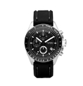 Fossil Men's CH2573 Black silicon Strap Black Analog Dial Chronograph Watch