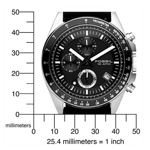 Fossil Men's CH2573 Black silicon Strap Black Analog Dial Chronograph Watch รูปที่ 5