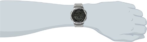 Casio Men's AE1000WD-1AVCF World Time Silver-Tone Bracelet and Digital Sport Watch รูปที่ 6