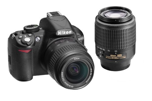 Review Nikon D3100 14.2Megapixel Digital SLR Double-Zoom Lens Kit with 18-55mm and 55-200mm DX Zoom Lenses (Black) รูปที่ 1