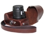รูปย่อ Review TechCare Tm "Ever Ready" Protective Black Leather Camera Case, Bag for Nikon Coolpix P520 18.1 Mp Digital Camera (DARK BROWN) รูปที่4