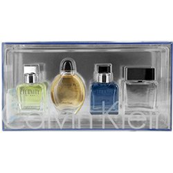 CALVIN KLEIN VARIETY by Calvin Klein Gift Set for MEN: 4 PIECE MENS MINI VARIETY WITH ETERNITY & EUPHORIA & ETERNITY AQUA & OBSESSION AND ALL ARE EDT .5 OZ ( Men's Fragance Set) รูปที่ 1