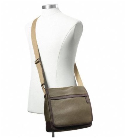 กระเป๋าผู้ชาย COACH CAMDEN LEATHER MAP BAG  DARK MAHOGANY  F70973   รูปที่ 4