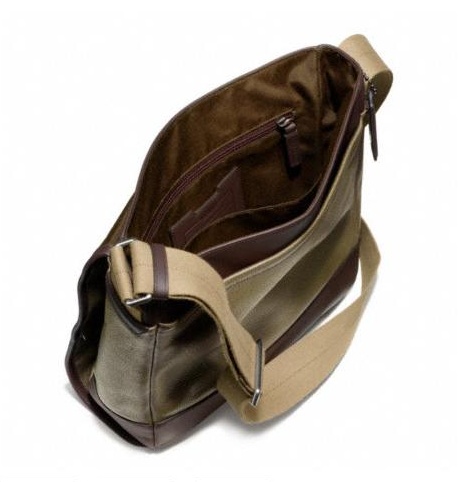 กระเป๋าผู้ชาย COACH CAMDEN LEATHER MAP BAG  DARK MAHOGANY  F70973   รูปที่ 3