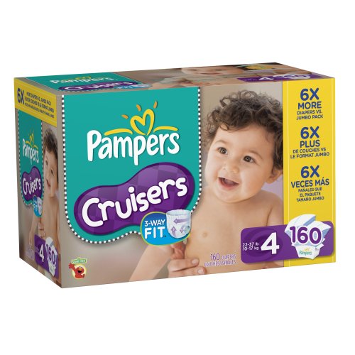 Pampers Cruisers Diapers Size 4 Economy Pack Plus,160 Count ( Baby Diaper Pampers ) รูปที่ 1
