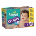 Pampers Cruisers Diapers Size 4 Economy Pack Plus,160 Count ( Baby Diaper Pampers )