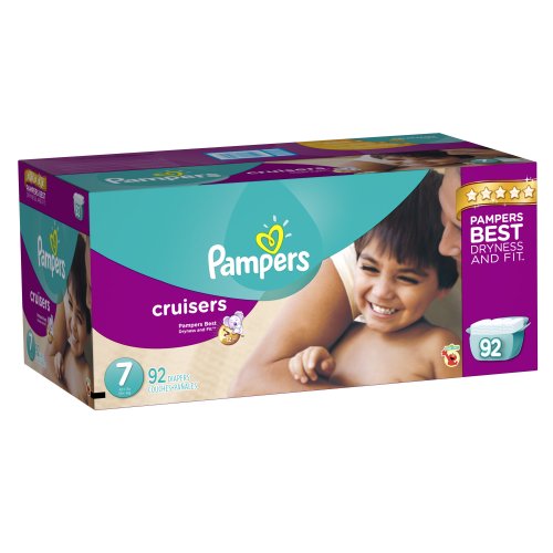 Pampers Cruisers Diapers Size 7 Economy Pack Plus 92 Count ( Baby Diaper Pampers ) รูปที่ 1