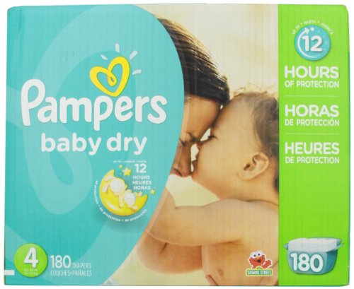 Pampers Baby Dry Diapers Size 4 Economy Pack Plus 180 Count ( Baby Diaper Pampers ) รูปที่ 4