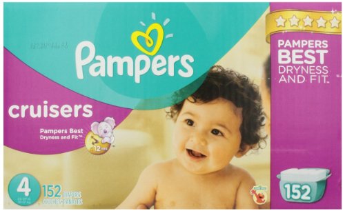 Pampers Cruisers Diapers Size 4 Economy Pack Plus 152 Count ( Baby Diaper Pampers ) รูปที่ 4