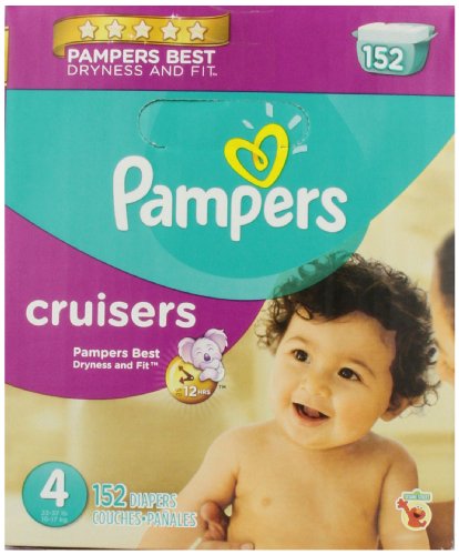Pampers Cruisers Diapers Size 4 Economy Pack Plus 152 Count ( Baby Diaper Pampers ) รูปที่ 3