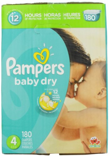 Pampers Baby Dry Diapers Size 4 Economy Pack Plus 180 Count ( Baby Diaper Pampers ) รูปที่ 5