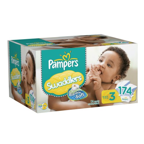 Pampers Swaddlers Diapers Size 3 Economy Pack Plus,174 Count ( Baby Diaper Pampers ) รูปที่ 1