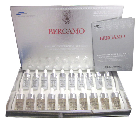 Bergamo Snow White & Vita-white Whitening Perfection Ampoule Set เซรั่มบำรุงผิวหน้าสูตรบำรุงผิวขาวกระจ่างใส รูปที่ 1