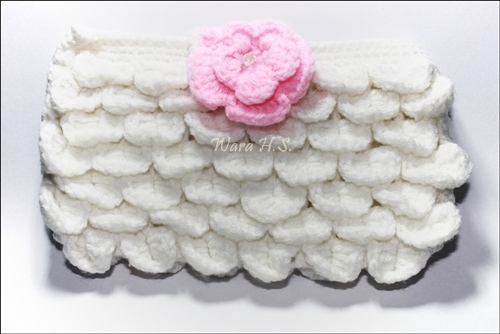 กระเป๋าถักไหมพรม Handmade คละสีน่ารักๆ รูปที่ 5