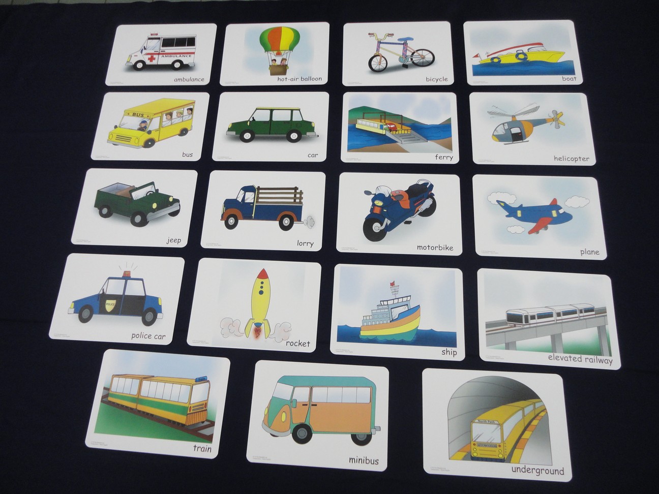 บัตรคำศัพท์ประกอบภาพ การขนส่ง Transportation Flashcards  รูปที่ 5