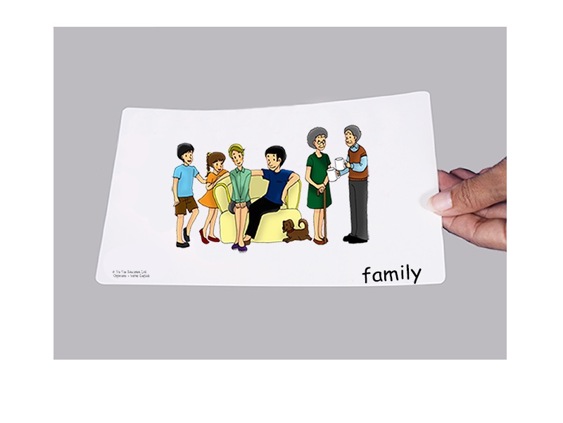 บัตรคำศัพท์ประกอบภาพ ครอบครัว Family  Flash Cards  รูปที่ 3
