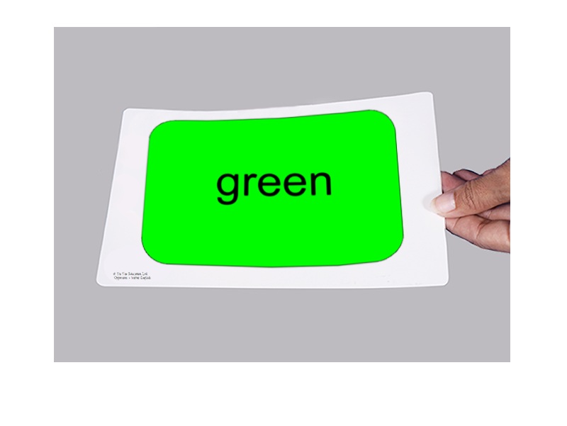 บัตรคำศัพท์ประกอบภาพ สี Colours Flashcards รูปที่ 3