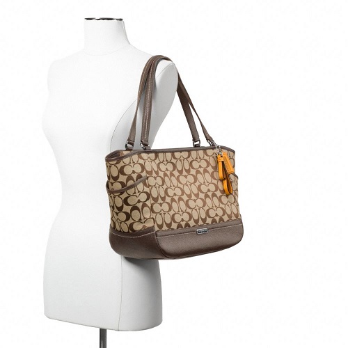 กระเป๋า COACH  SIGNATURE CARRIE TOTE F23297 รูปที่ 4
